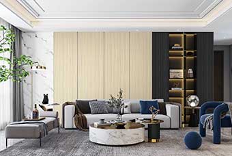 青海轻奢风格-客厅