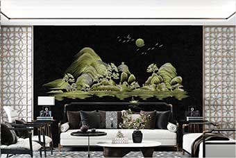 青海森佰汇航空纤维墙咔（湖光山色）